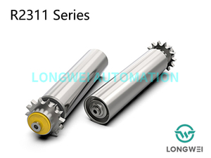 हेवी ड्यूटी स्टील सिंगल-पंक्ति स्प्रोकेट पैलेट कन्वेयर रोलर