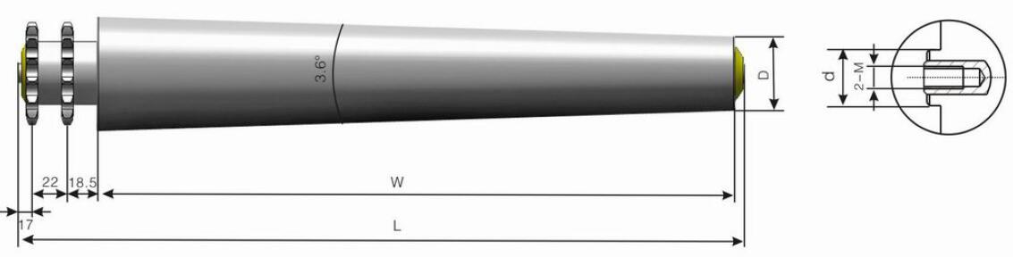 TP521 स्टील स्प्रोकेट पतला रोलर