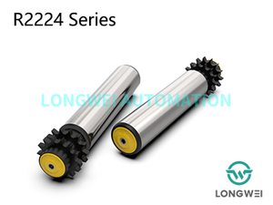 कम शोर वाली डबल-पंक्ति पॉलिमर स्प्रोकेट चेन संचालित कन्वेयर रोलर