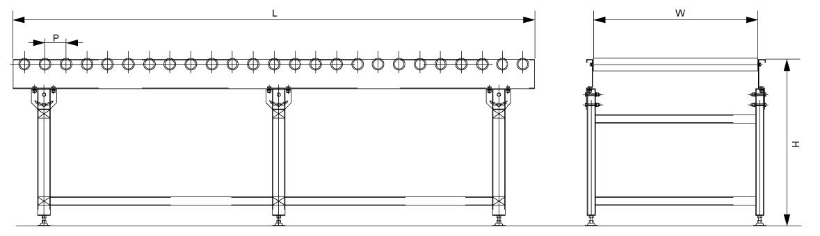 गुरुत्वाकर्षण रोलर कन्वेयर