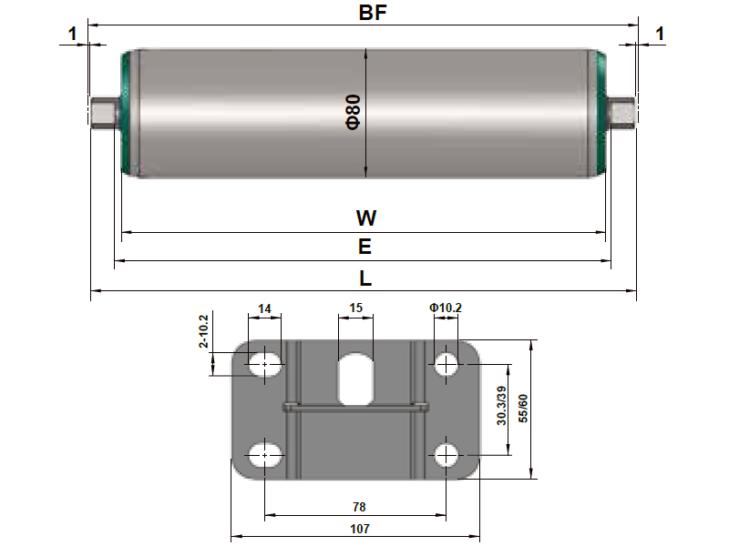 आंतरिक ब्रेक रोलर