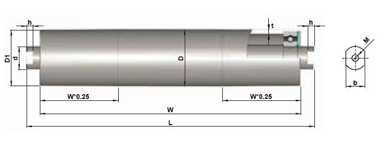 बेल्ट कन्वेयर चालित रोलर