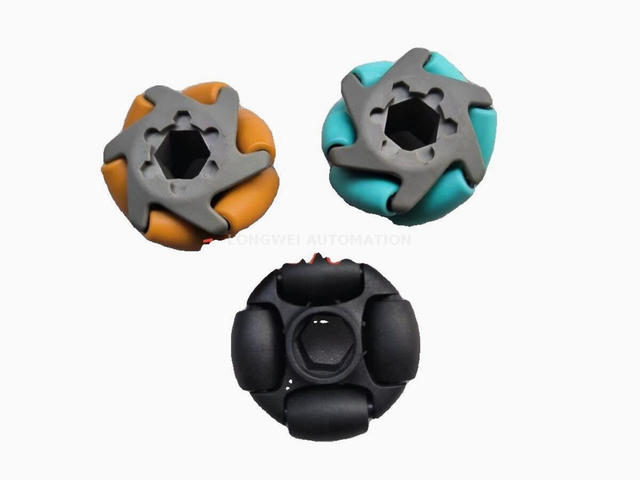 कन्वेयर सिस्टम को सॉर्ट करने के लिए मल्टीपल डायरेक्शनल मेकेनम व्हील और ओमनी व्हील