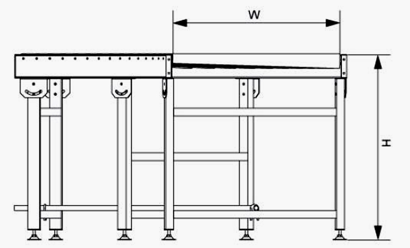 गुरुत्वाकर्षण घुमावदार रोलर कन्वेयर