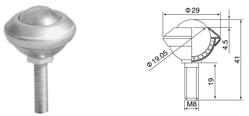 बोल्ट फिक्सिंग बॉल ट्रांसफर यूनिट