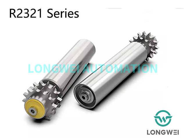 हेवी लोड डबल-पंक्ति स्टील स्प्रोकेट पैलेट कन्वेयर रोलर