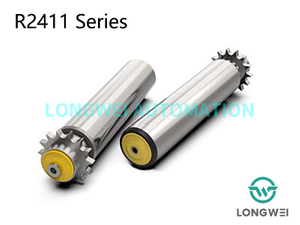 मीडियम ड्यूटी सिंगल-पंक्ति स्टील स्प्रोकेट चेन संचालित कन्वेयर रोलर