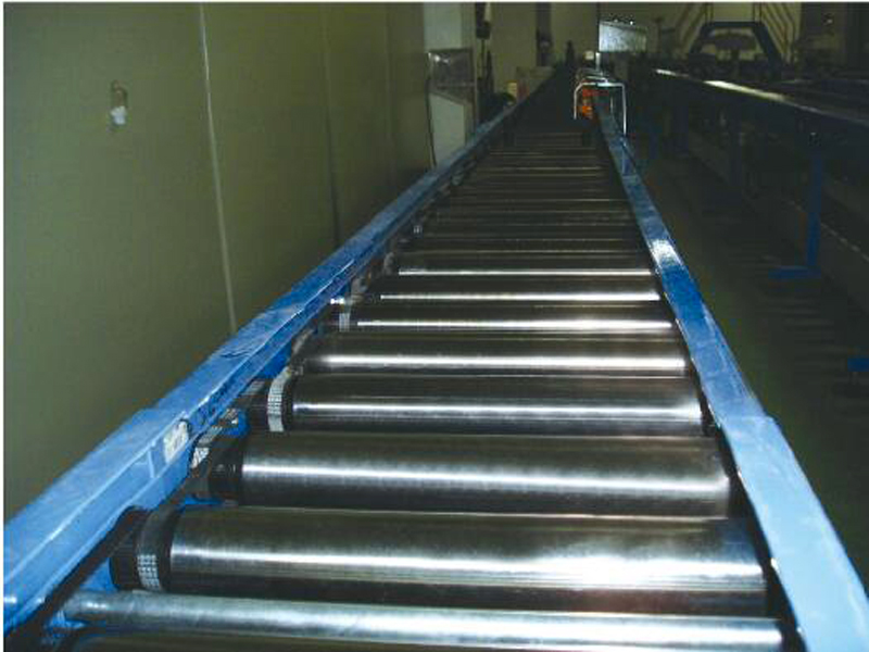 दांतेदार बेल्ट संचालित रोलर कन्वेयर