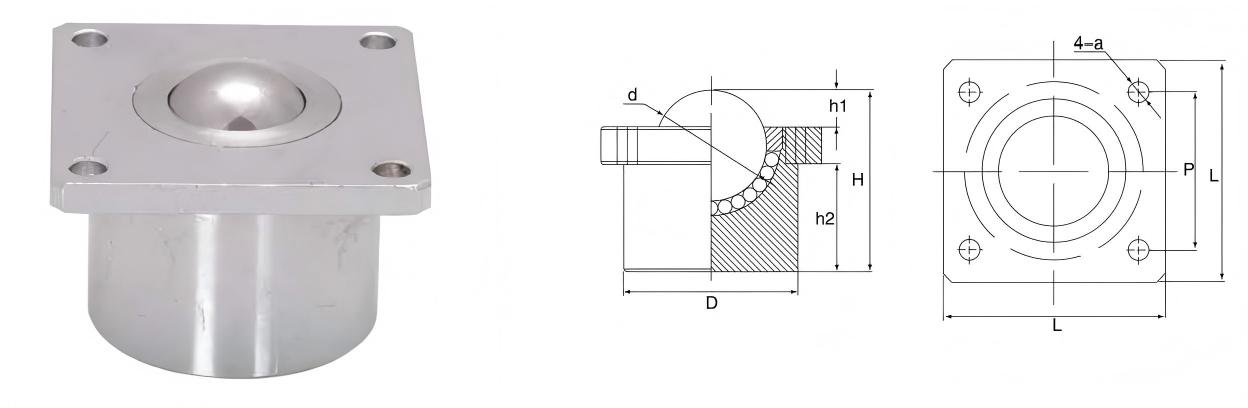 शीर्ष फ्लैंज माउंट हेवी लोड बॉल ट्रांसफर इकाइयां
