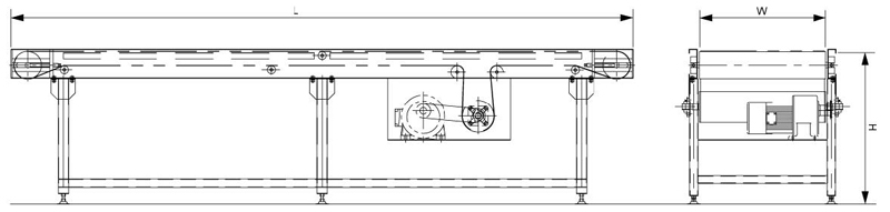 क्षैतिज बेल्ट कन्वेयर