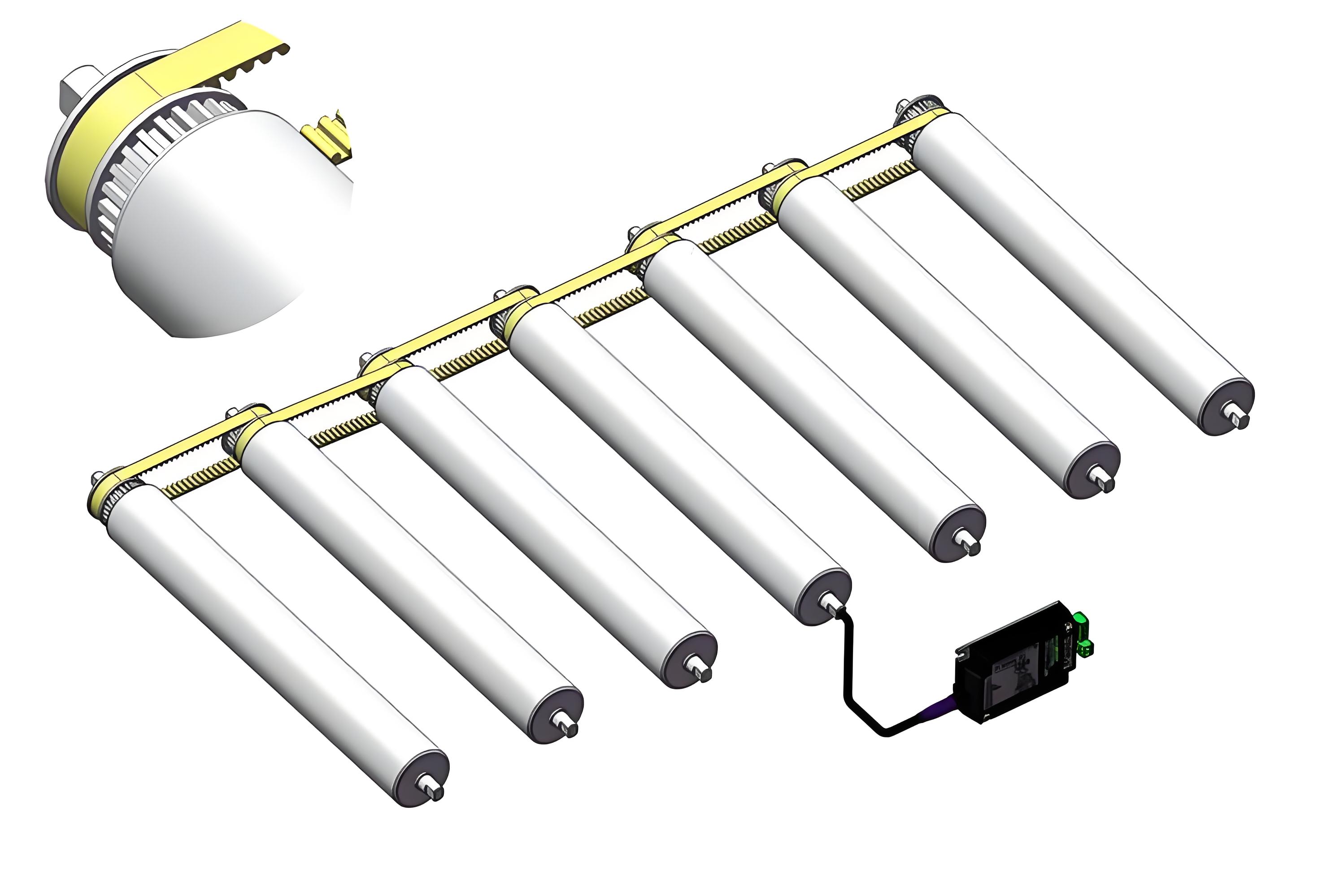 टाइमिंग बेल्ट चरखी दांतेदार बेल्ट चालित मोटर ड्राइव रोलर