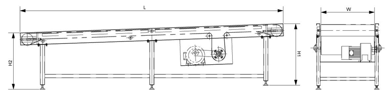 इच्छुक बेल्ट कन्वेयर