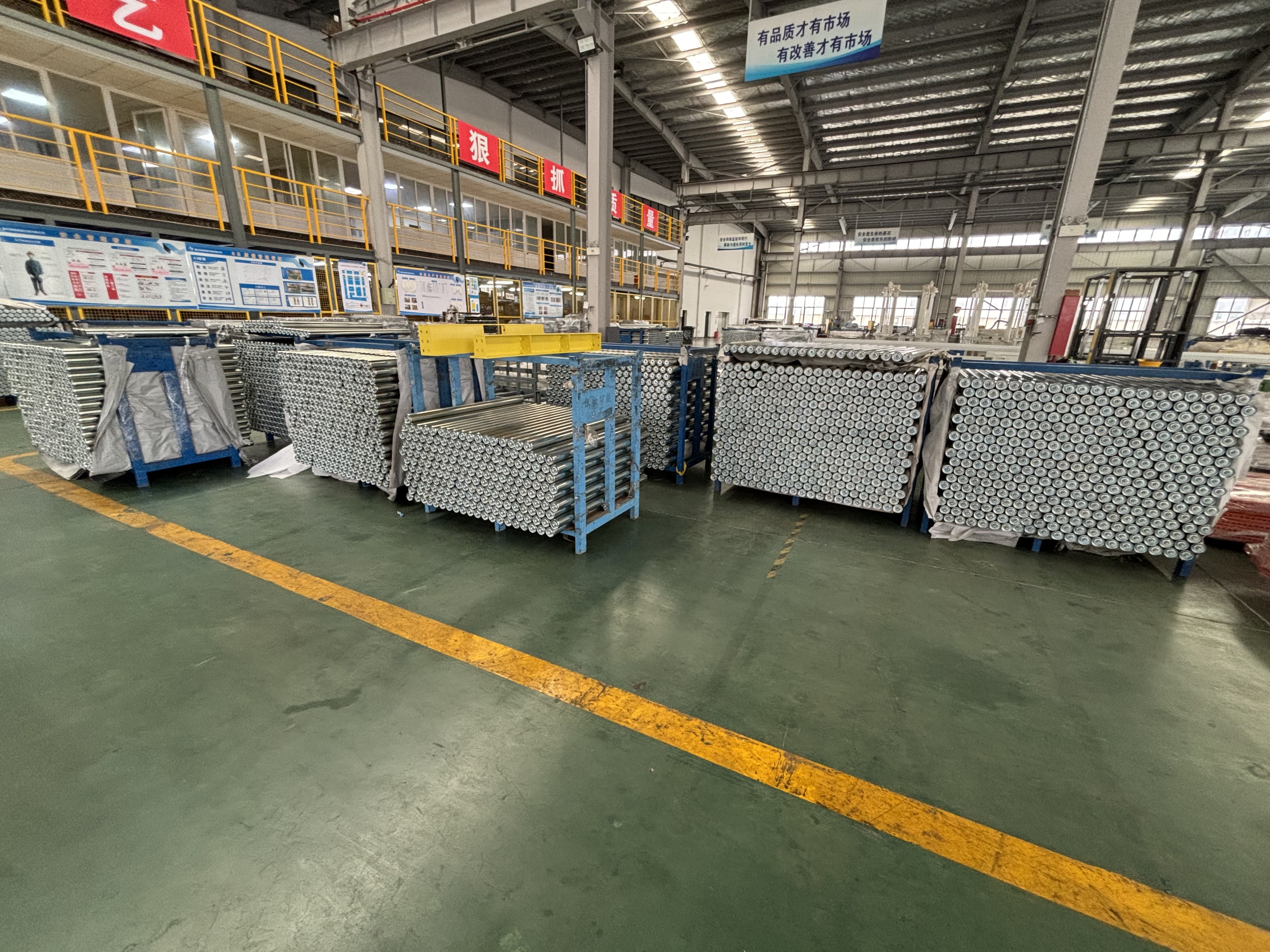 पैलेट फ्लो रेल के लिए गुरुत्वाकर्षण रोलर