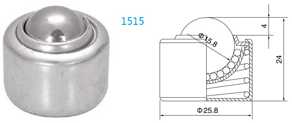 स्प्रिंग लोड बॉल ट्रांसफर यूनिट