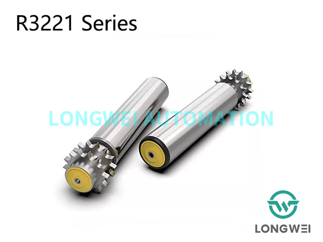 डबल-पंक्ति स्टील स्प्रोकेट टेलीस्कोप-फ़ीड संचय कन्वेयर रोलर