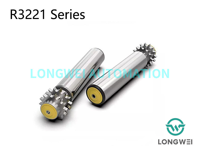 डबल-पंक्ति स्टील स्प्रोकेट टेलीस्कोप-फ़ीड संचय कन्वेयर रोलर