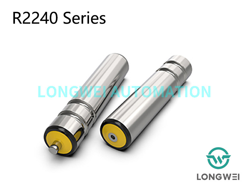 डबल नालीदार गोल बेल्ट चालित स्टील कन्वेयर रोलर