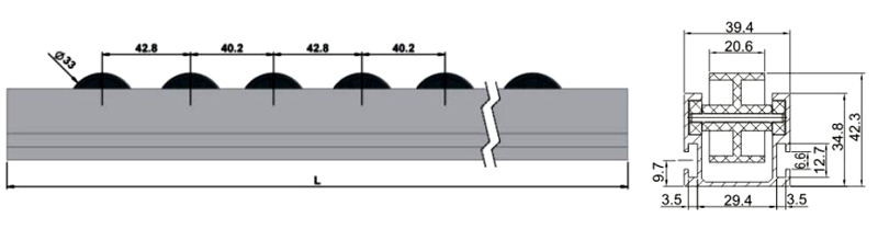 एल्यूमीनियम प्रवाह पहिया ट्रैक